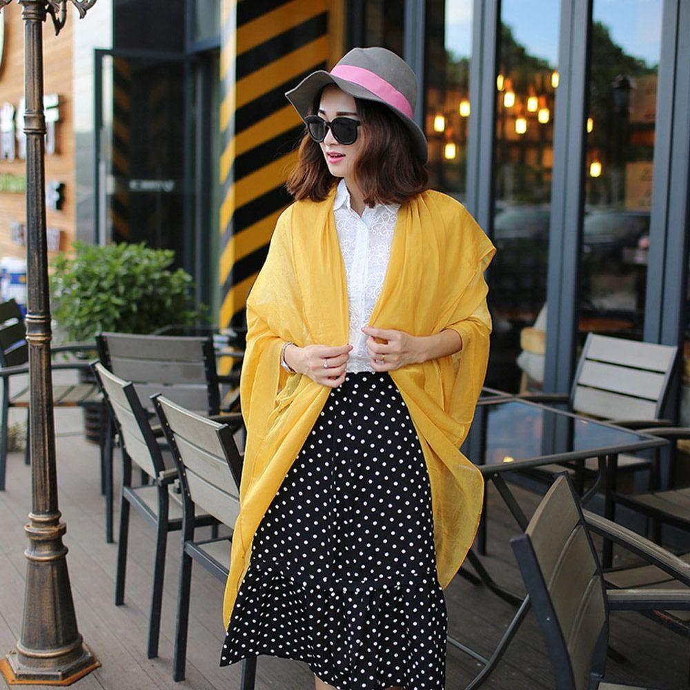 1PC Solid Color Scarf Designer Brand Women Men Hijabs Scarf Shawls Wraps Summer Sun Protection Beach Scarves Neck Bandana