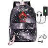 Харадзюку Молодежные Школьные Сумки Унисекс Genshin Impact Дорожные Сумки С USB-зарядкой Оксфордские Водонепроницаемые Рюкзаки на Плечо для Ноутбука