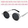 Metal Polarized Round Sunglasses Gothic Steampunk Shield Eyewear Shades Reading Prescription Sun Glasses +0.5 +1.0 +2.0 To +6.0