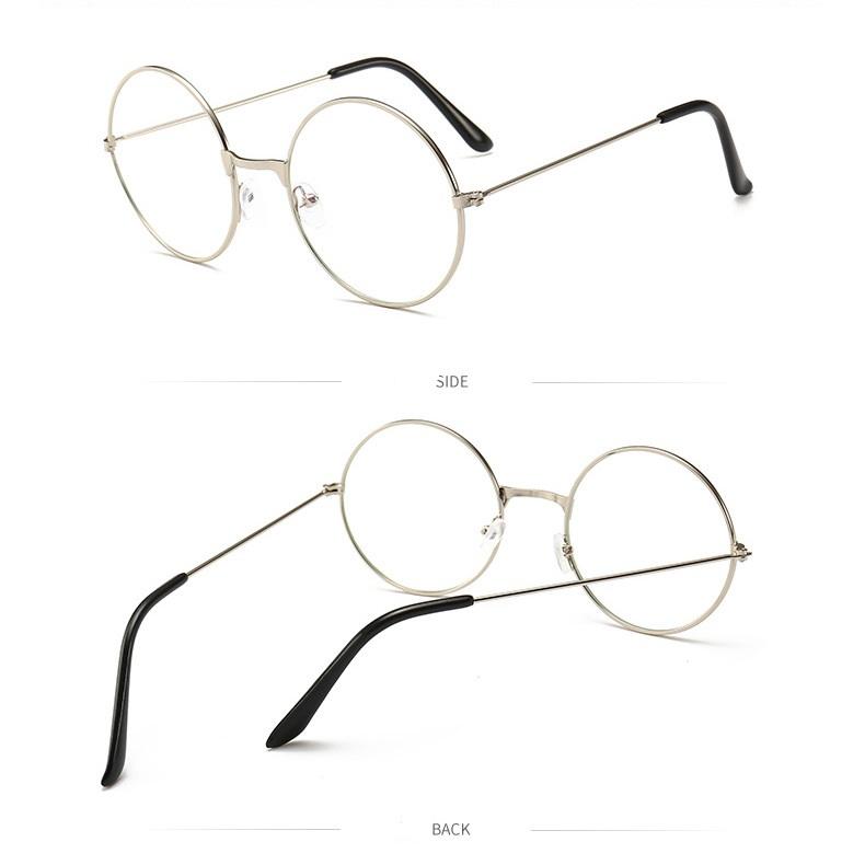 Men And Women Retro Round Blue Light Computer Mirror Reading Playing Games Eye Protection Decorative Glasses