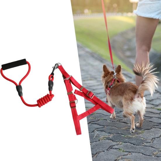 Жилет для домашних животных с поводком Регулируемая быстроразъемная пряжка с защитой от побега Маленькая и большая нагрудная шлейка для кошек и щенков Тяговая веревка Товары для домашних животных