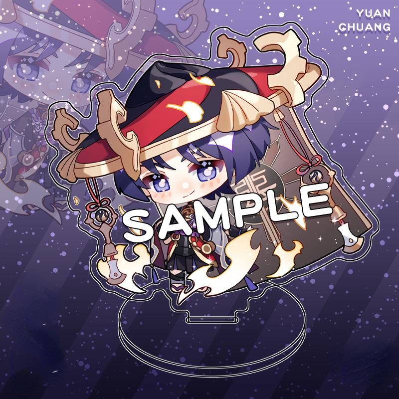 Игра Genshin Impact Zhongli Mona Xinyan Косплей Персонаж Герой Тема Стенд Модель Пластина Акриловая Фигурка Модель Декор Стола Подарок Для Вентиляторов