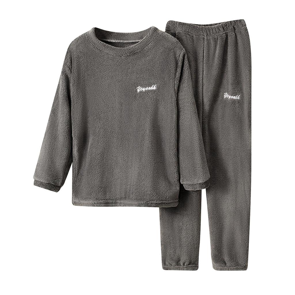 Children's Coral Velvet Pajamas Set Children's Facecloth Homewear