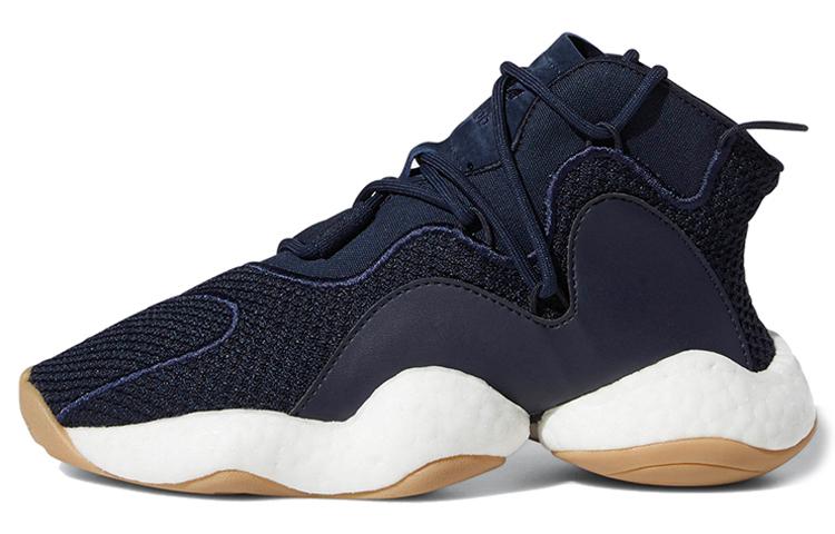 adidas Оригинальные Crazy BYW J Амортизация Средняя высота Баскетбольные кроссовки Темно-синий Белый Подростковые F34358