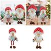 Christmas Gnomes with Mushroom Hat Festival Home Decoration Handmade Polyester Figurine for Office Party Supplies