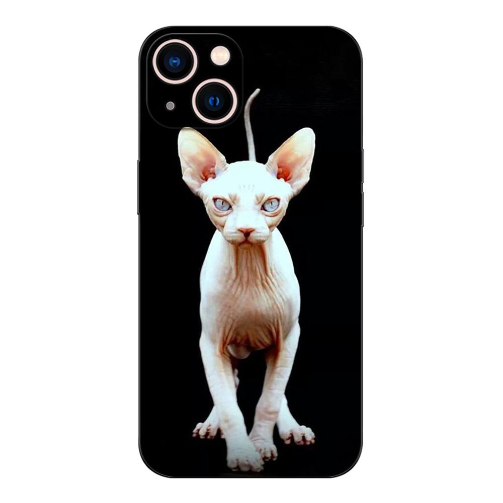 Черный чехол из ТПУ для Motorola Edge 20 Lite Pro 2021 S Moto E20 E30 E40 E7 4G G 5G Plus Sphynx Cat