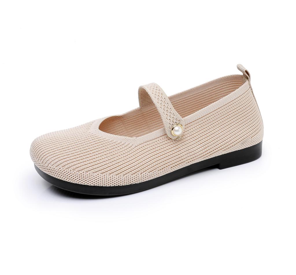 Обувь женская 2025 весна и лето новая дышащая износостойкая легкая обувь для мамы мягкая подошва нескользящая удобная обувь женская на одной педали