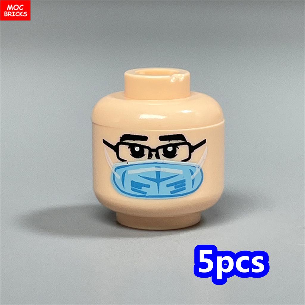 MOC Детали Конструктора Полая Плоть Выражение Лица Голова Идеально Для Фигурки 4 см Сделай Сам Образовательные Строительные Блоки Игрушки Детские Подарки