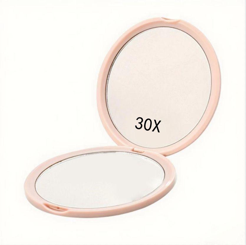 HD Flip 50x Magnification Makeup Mirror: Foldable, Portable Concealer Mirror for Spot and Pimple Check