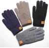 Men's Fleece-lined Windproof Touchscreen Cycling Gloves