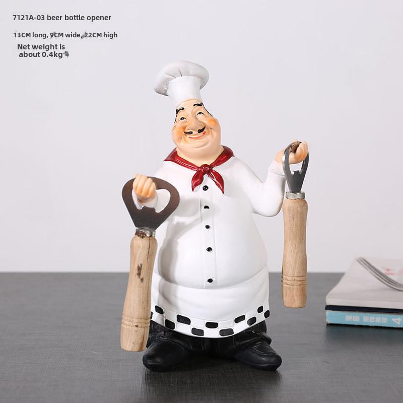 Смола Фигурка Шеф-повара в Европейском Стиле Для Домашнего Декора, Украшение для Торговой Точки, Кофейного Столика