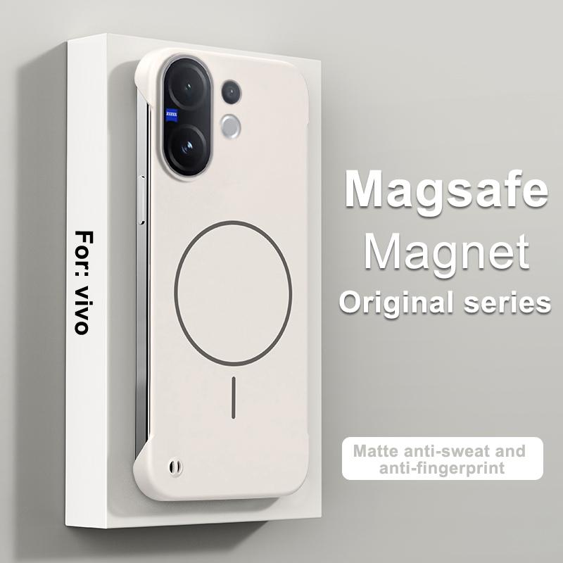 Для Magsafe Безрамочный Чехол Для VIVO V60 Матовый Ультратонкий Беспроводная Зарядка Жесткий ПК Противоударный Чехол для V60 V50 V40 Lite Накладка