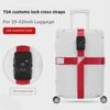 Explosion-Proof Suitcase Strap with Cross Strapping, Reinforcement Buckle, and TSA Lock