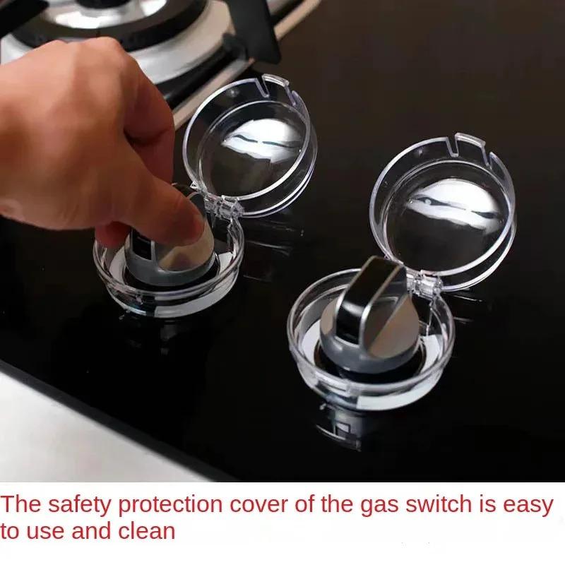 Набор защитных крышек для переключателей бытовой газовой плиты, пылезащитные крышки для ручек, кухонный предохранитель, безопасный аксессуар для плиты