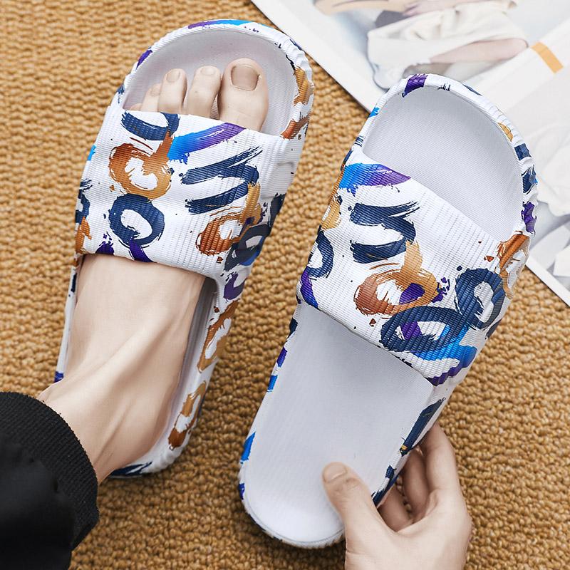 2024 New Luxury Slides Men Fashion Print Slippers For Men High Quality EVA Beach Slipper Man Comfort Street Slide Slipper Men