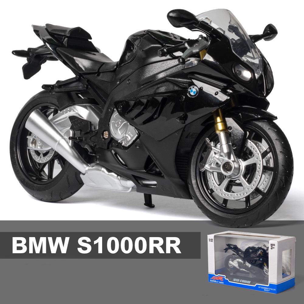 1:12-масштабная игрушечная модель мотоцикла S1000RR, литой под давлением сплав, внедорожные автомобили, имитация амортизатора, детский игрушечный мотоцикл