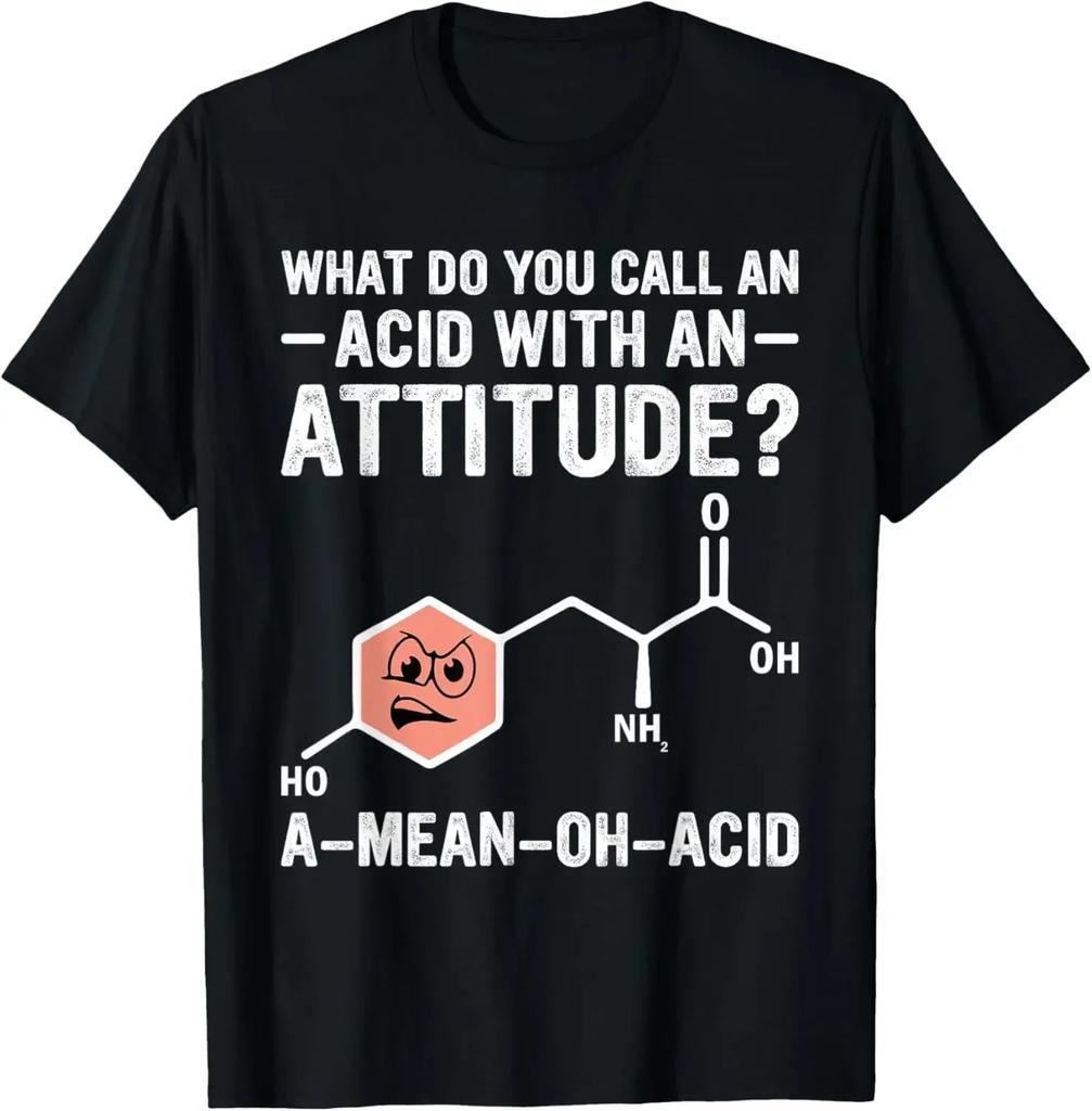 Fun Chemistry Humor Science Teacher Cat Punk Pattern Tshirt Summer Mens Womens Retro Leisure Fashion Pure Cotton Tshirt