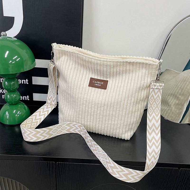 Женские вельветовые сумки через плечо большой вместимости однотонные сумки для ежедневных поездок на работу сумки кроссбоди CLE