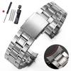 Концевое звено из нержавеющей стали Ремешок для часов Универсальный ремешок Складная безопасная застежка Металлический браслет Ремешки 20мм 22мм Аксессуары для ремешка часов