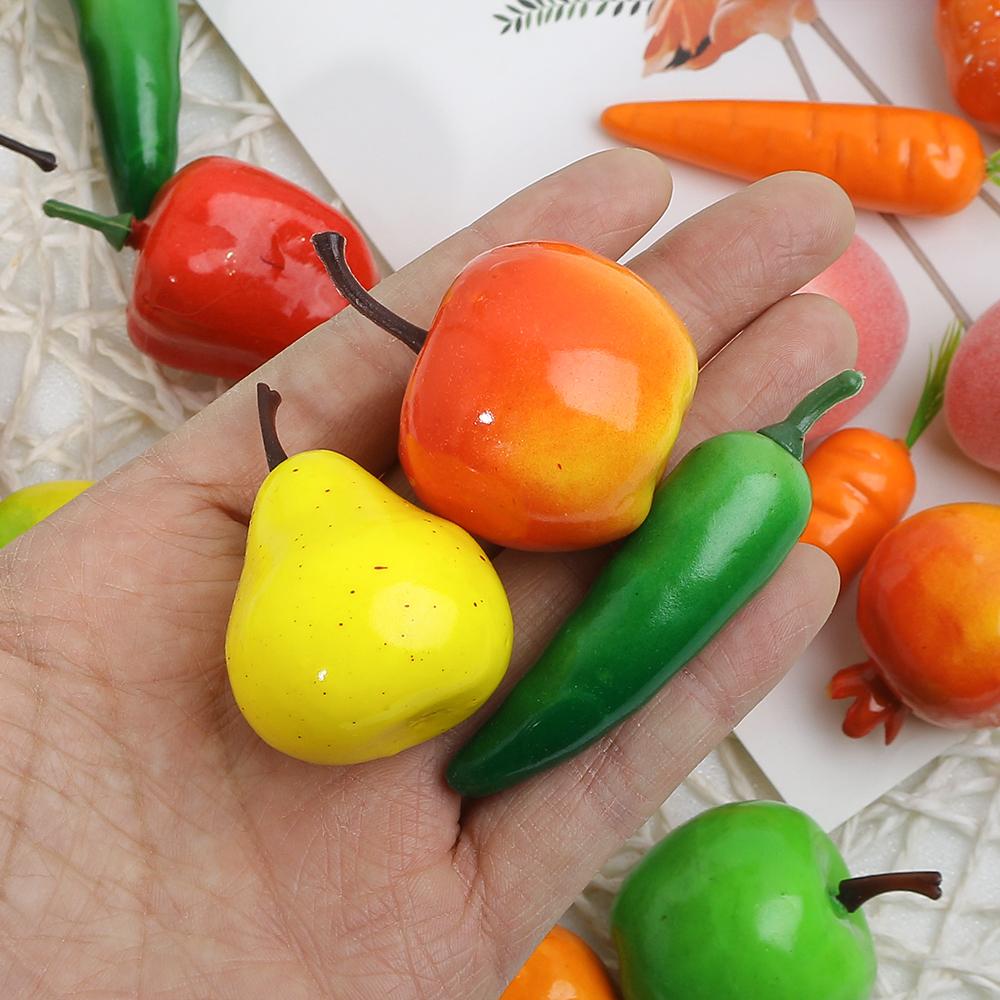 10/20Pcs Foam Artificial Fruit Fruit And Vegetable Simulation for Home Decor Fake Fruit Food Apple Lemon Peach Photography Props