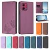 Магнитный чехол-книжка из кожи для телефона Motorola Moto G04 G04s G14 G24 G24 Power G34 G54 G54 Power G64 G73 G84 G53 G23 G13
