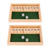 2Pcs Shut The Box Board Game with 4 Dice 2 Players Kids Adults