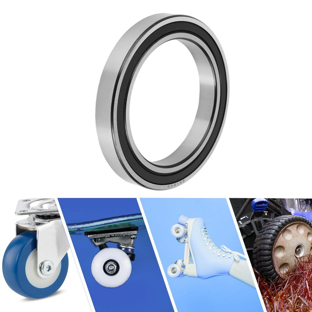 ACROPIX 6918VV Deep Groove Ball Bearing P6 90x125x18mm Lubricated Bearing Double Rubber Seal Black Silver Tone Scooter Skateboard Wheel
