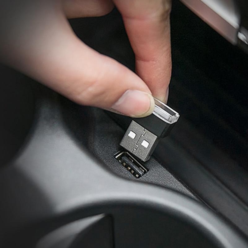 2 шт. мини USB светодиодные ночные огни салона автомобиля атмосферная лампа авто украшение окружающее освещение светодиодная неоновая лампа автомобильные товары