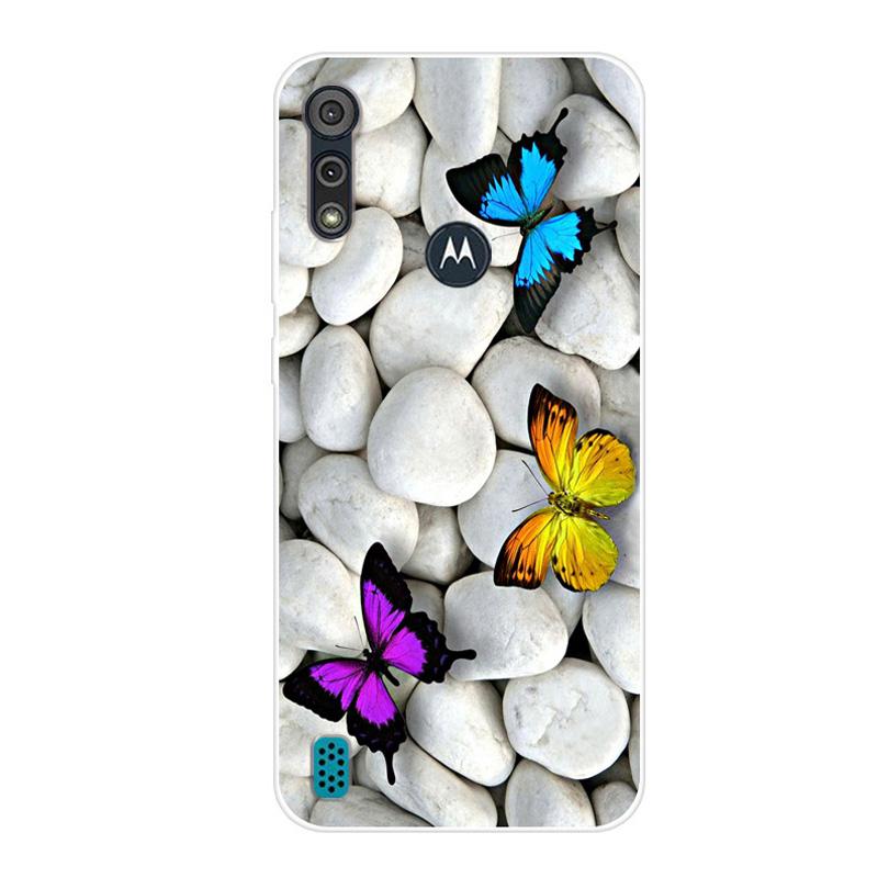 For Motorola Moto E6S 2020 Case Shockproof Soft Silicone TPU Back Cover For Moto E6S 2020 E6i Phone Cases E 6S Case Cute Cartoon