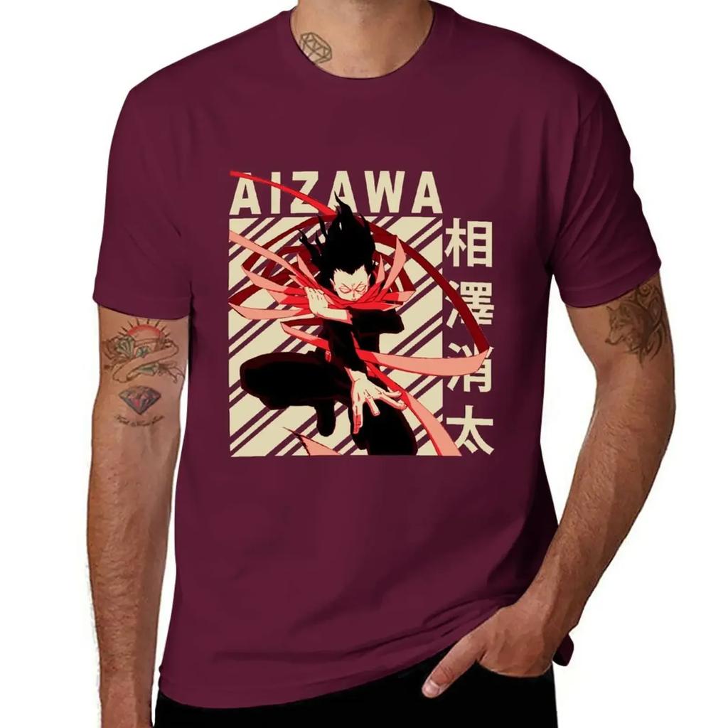 Aizawa Shota Vintage Art Tshirt New Edition Plain Unisexs Graphic Tshirts