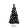 Christmas Tree with 300 LEDs and Stand Black 210 cm PVC
