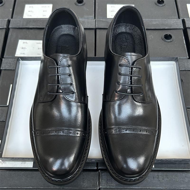 Три совместных кожаные туфли мужские деловые туфли дерби кожаные дышащие рабочие туфли свадебные туфли жениха мужские кожаные туфли