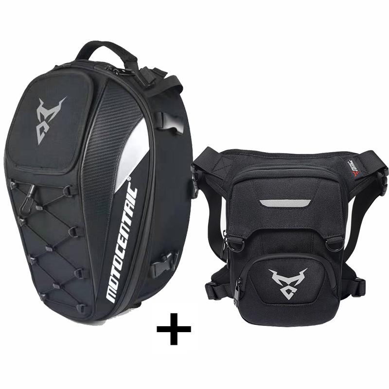Мотоциклетный рюкзак Motocentric с высокой вместимостью 37 л, многофункциональная задняя сумка для мотоцикла, повседневная боковая сумка с заниженной талией