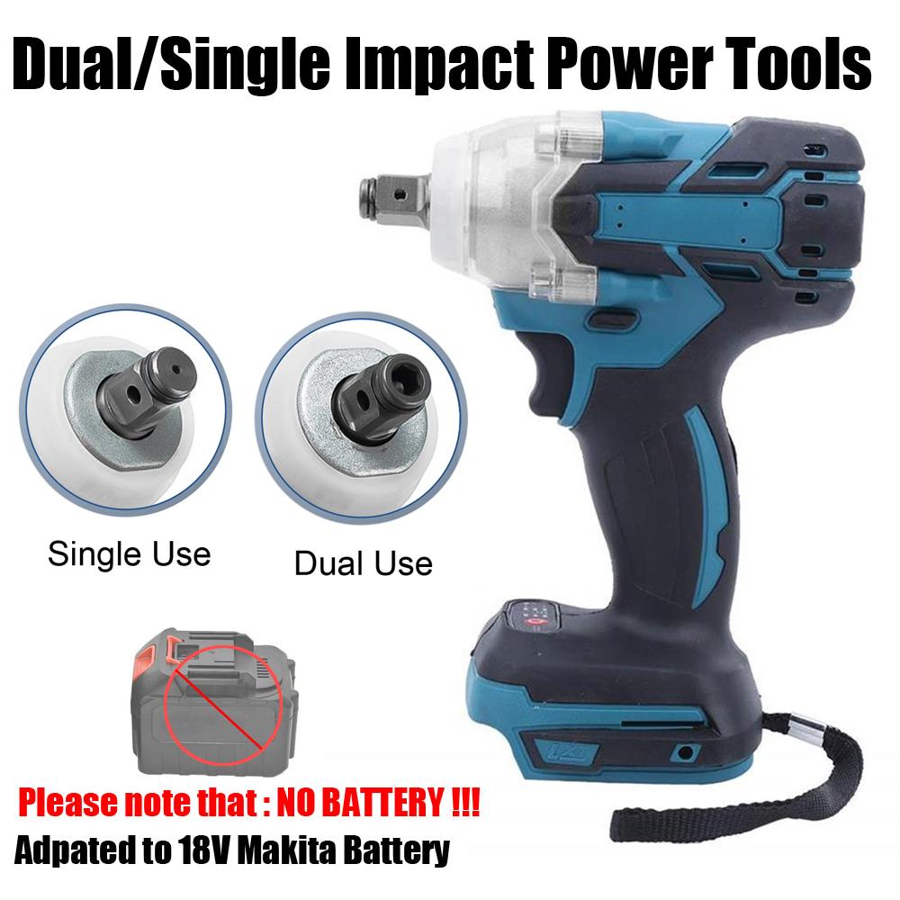 Бесщеточный электрический ударный гайковерт 2800 Н·м крутящий момент снятие винта гайки отвертка домашний электроинструмент для Makita 18 В аккумулятор