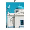 Santorini Aegean Town Scandinavia Flowers Sea NordicPosters Wall Art Canvas Painting  And Prints Pictures For Living Room Decor