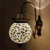 Ball Shaped Crystal Decorated Glass Wall Lamp for Living & Home Decoration Turkish Lamp (Multicolour, Bulb Not Included)