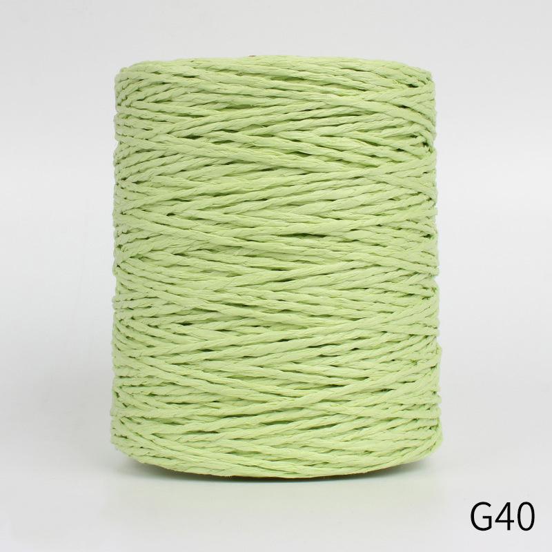 280M/Roll Cushion Baskets Knitting Material Hat HandBag Colorful Threads For Summer Hand Knit Crochet Natural Raffia Straw Yarn