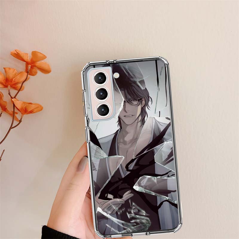 Bleach Айзен Соуске Прозрачные Чехлы для Телефона для Samsung S26 Ultra Galaxy S25 Edge S24 S23 FE S21 Plus S20 S22 S10 Чехол Узорчатый Com