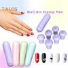 Silicone Nail Art Stamp Pen DIY Nail Design Stamper Tools Portable Women Girls Beginner Manicure Nail Graffiti Stamp Pencil
