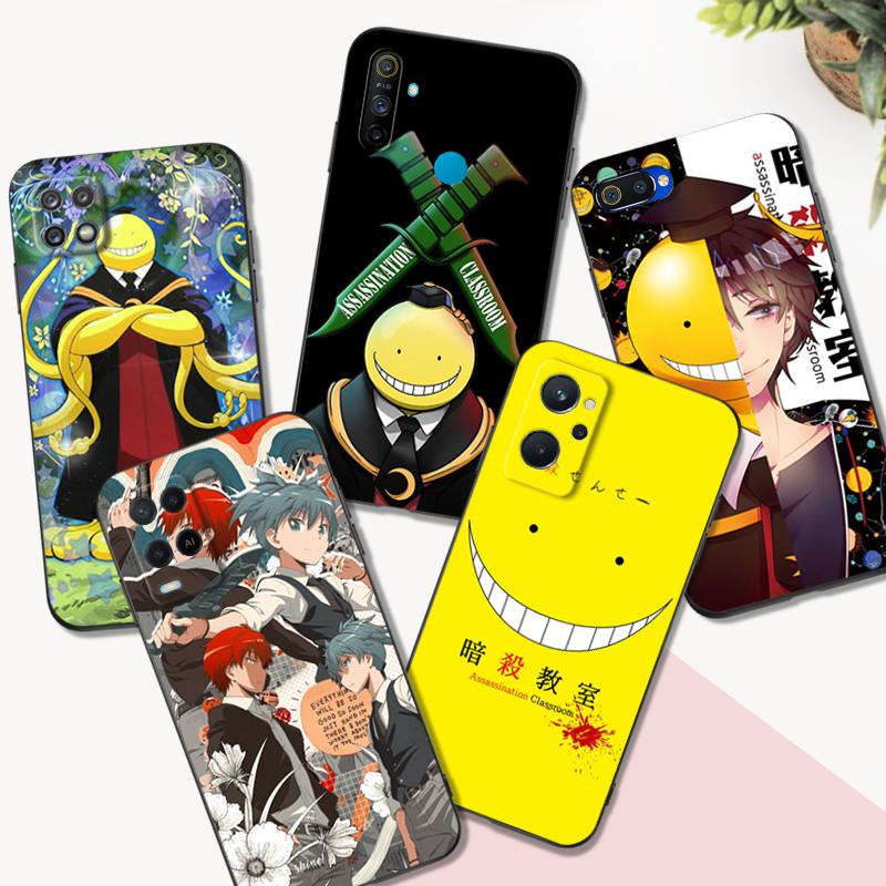 Black Tpu Case For Realme 7i 8i 9 Pro Plus 9i C12 GT Neo2 Narzo 20 30A 50A 50i Assassination Classroom