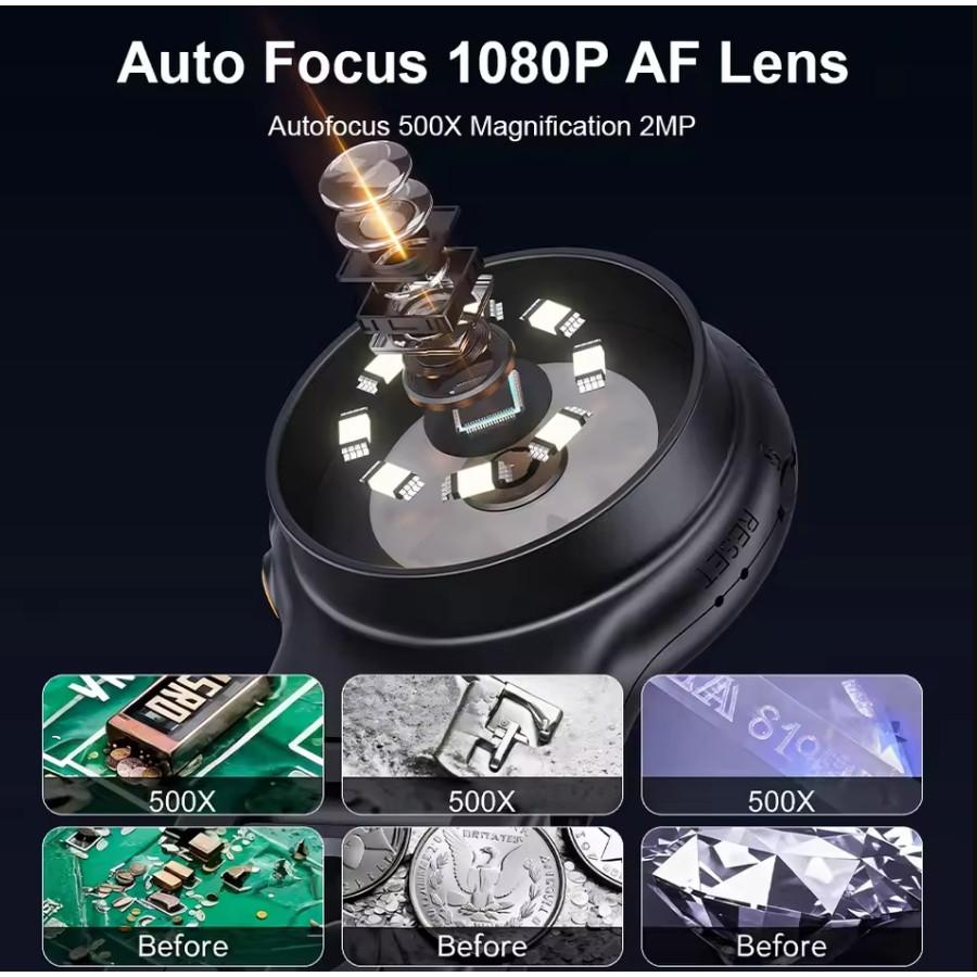 8 Leds 500X 2 Inch Screen Folding Digital Electronic Microscope Zoom Magnifying Glass Coin Observing Microscopio