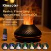 KINSCOTER Volcanic Aroma Diffuser Essential Oil Lamp 130ml USB Portable Air Air Air Air Air Defuser Lamp with Color Flame Night Light