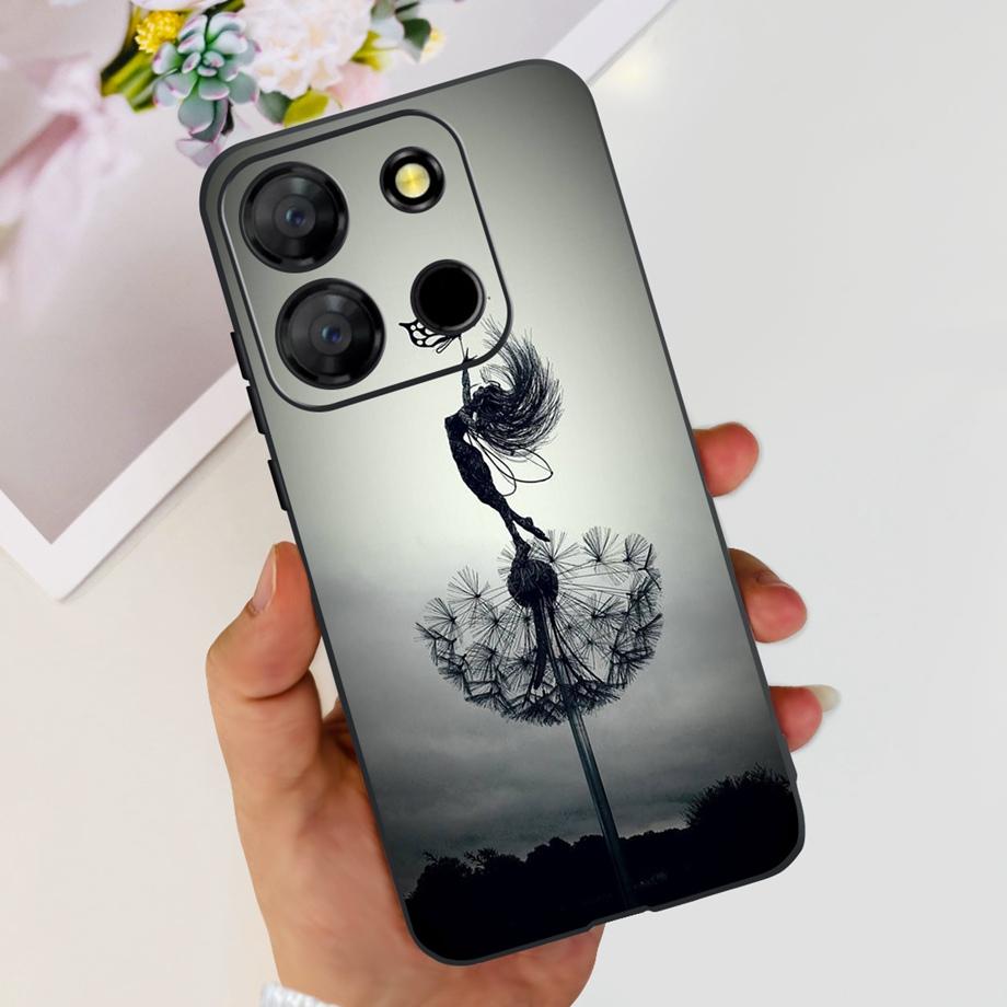 Для телефона Itel A60 A70 A27 A48 Чехол Задняя крышка Матовый Тонкий Мягкий ТПУ Силиконовый Бампер Детская Мода Мультяшный Узор Fundas ITELA60s