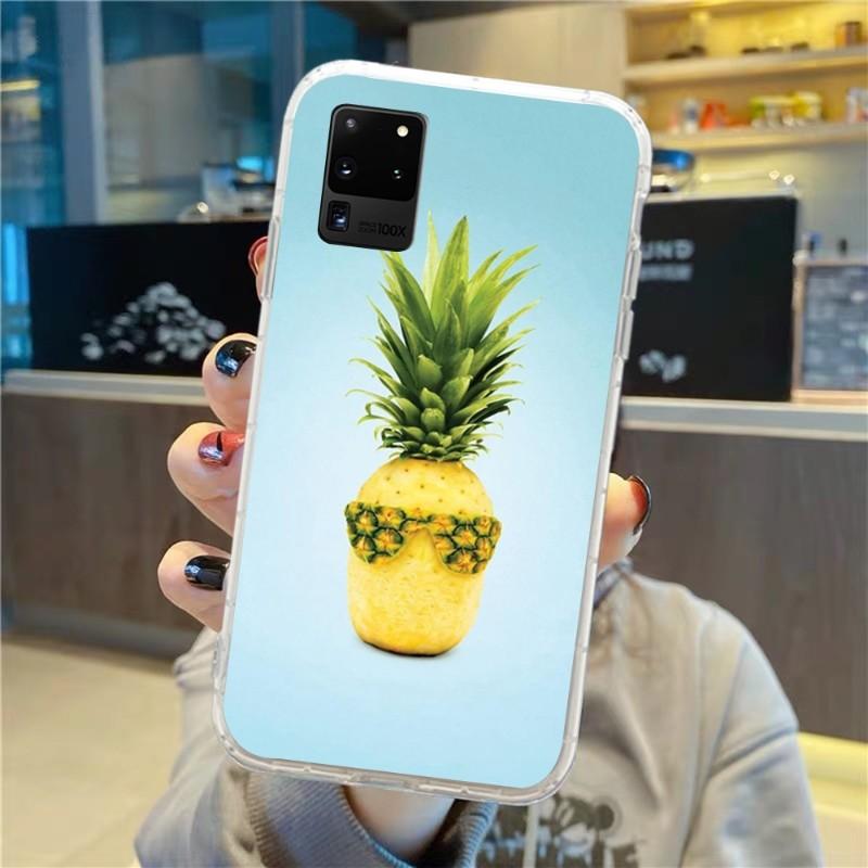 Чехол для телефона Summer Beach Fruit Pineapple для Samsung Galaxy S10 S21 S22 Plus Ultra A91 A51 A21S A12 Прозрачный чехол для телефона