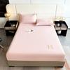 Водонепроницаемая простыня с вышивкой, одинарный двойной матрас размера «queen-size» с резинкой, простыня, однотонная простыня