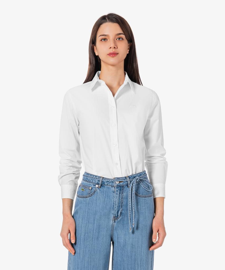 LACOSTE Women'S Poplin Solid Shirt Cf694E-56G 001