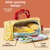 Color Block Pattern Student Stationery Box Creative Design Pencil Case  Kids Gifts