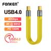 FONKEN USB 4.0 Gen3, 40 Гбит/с, Thunderbolt 3, кабель для передачи данных PD, 100 Вт, 5 А, быстрая зарядка, кабель USB C — Type C, кабель 4K, 60 Гц, кабель USB Tipo C для передачи данных