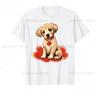 Vintage Retro Valentine's Day Puppy Dog Valentine Labrador T-Shirt