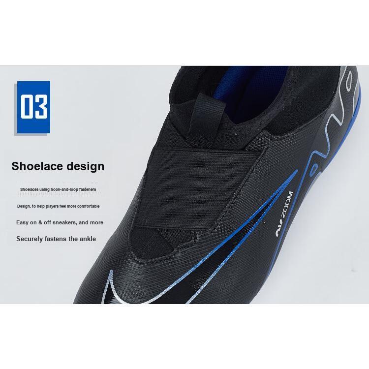 Nike Mercurial Superfly 9 Academy AG Трава Противоскользящая Амортизация Прочные Низкие Детские Футбольные Бутсы Детские Футбольные Бутсы Черные DJ5613-040